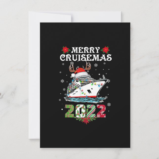Convite Feliz Cruisemas 2022-Cruise Ship Family Christmas (Frente)