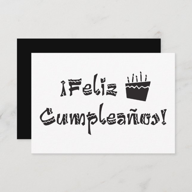 Convite feliz cumpleanos acima do bolo (Frente/Verso)
