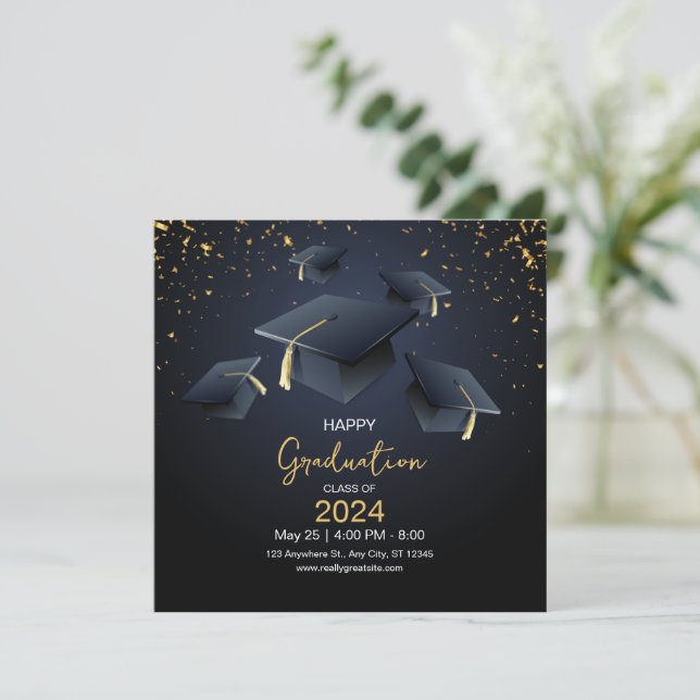 Convite Feliz de Formatura, Turma de 2024 (Em pé/Frente)