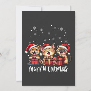 Convite Feliz de Gatinhos de Natal Catmas