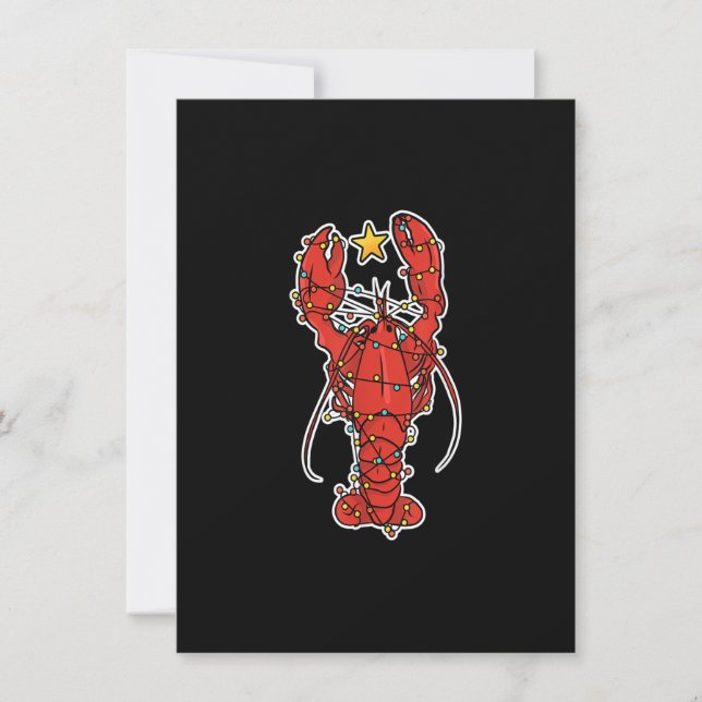 Convite Feliz de Natal de Cajun Louisiana X-Mas Lobs (Frente)