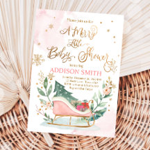 Feliz de Natal do inverno Pequeno Chá de fraldas