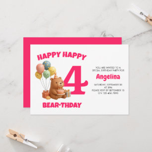 Convite FELIZ DIA CAPPY BRUH Personalizado Capivara 4º Ani