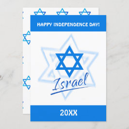 Convite Feliz Dia da Independência de Israel Estrela Azul