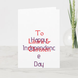 Convite feliz dia da independência vermelho azul nome data