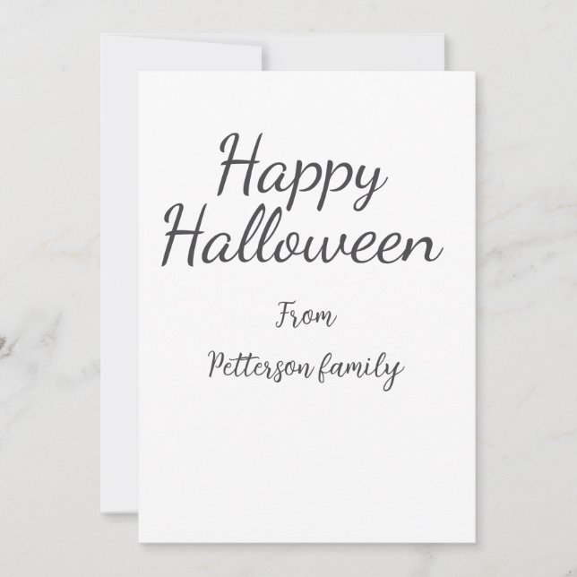 Convite Feliz Dia das Bruxas adiciona nome familiar caligr (Frente)