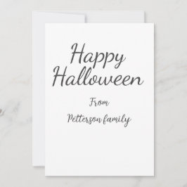 Convite Feliz Dia das Bruxas adiciona nome familiar caligr