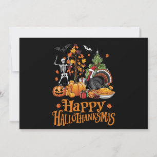Convite Feliz Dia das Bruxas Feliz Hallothanksmas