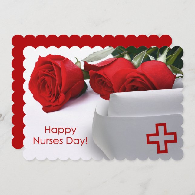 Convite Feliz Dia das Enfermeiras. Placa Plana Personaliza (Frente/Verso)