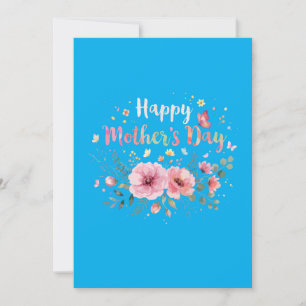 Convite Feliz Dia das Mães 2026 Floral Fofo para Mulheres 