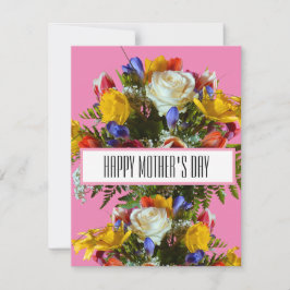CONVITE FELIZ DIA DAS MÃES FLORES FLORAL ROSA