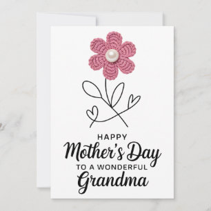 Convite Feliz Dia das Mães Para Uma Avó Maravilhosa de Cro