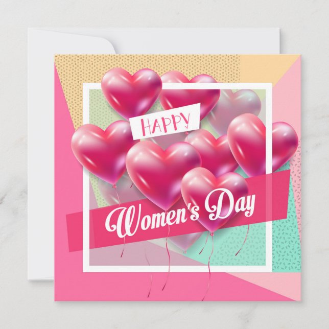 Convite Feliz dia das mulheres! 8 de março Feriado Interna (Frente)