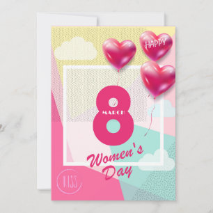 Convite Feliz dia das mulheres! 8 de março Feriado Interna