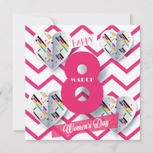 Convite Feliz dia das mulheres! 8 de março Feriado Interna