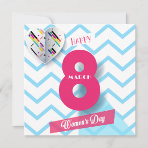 Convite Feliz dia das mulheres! 8 de março Feriado Interna