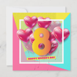 Convite Feliz dia das mulheres! Feriado Internacional de 8