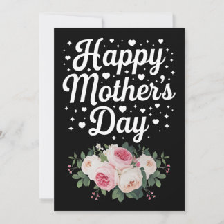 Convite Feliz Dia de as mães, Bela Floral Mãe Mulher Avó