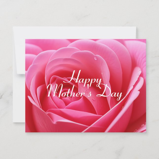 CONVITE FELIZ DIA DE AS MÃES ELEGANTE ROSA (Frente)