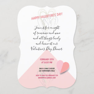 Convite Feliz dia de os namorados moderno Design