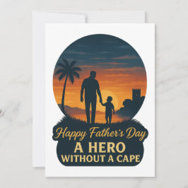 Convite Feliz Dia de os pais - Um Herói sem Cabo