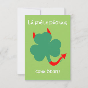 Convite Feliz Dia de São Patrício de Shamrock engraçado