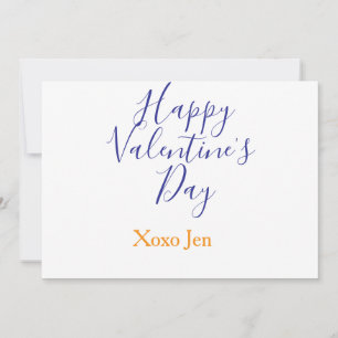 Convite Feliz dia dos namorados laranja azul xoxo amor nom
