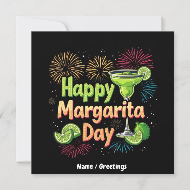 Convite Feliz Dia Nacional da Margarita (Frente)