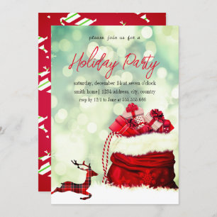 Convite Feliz e abençoado comemoração de Natal