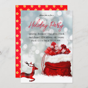 Convite Feliz e abençoado comemoração de Natal em seu ho