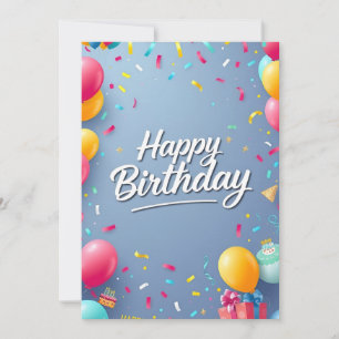 Convite Feliz e alegre Aniversário Deseja!