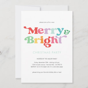 Convite Feliz E Brilhante Coloração Festiva
