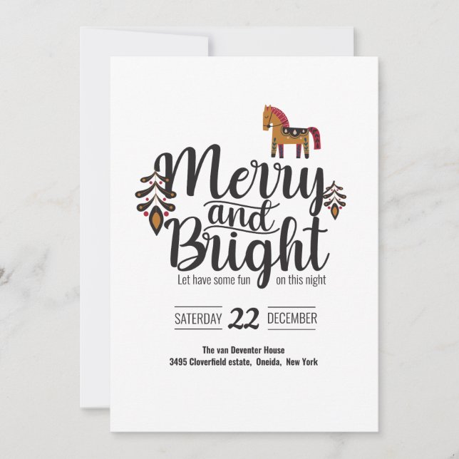 Convite Feliz e brilho (Frente)