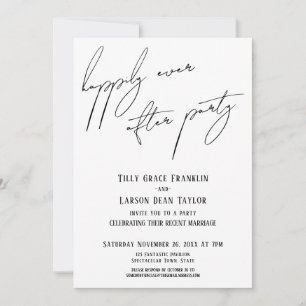 Convite Feliz Escrita manual casual moderna do partido