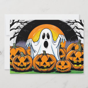 Convite Feliz Fantasma de Halloween
