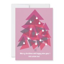 Feliz feliz ano novo de natal rosa moderno