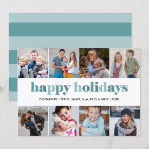 Convite Feliz feriado  Colagem de fotos no Natal novo ano