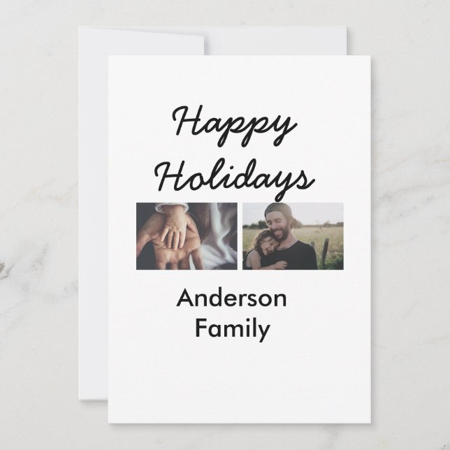 Convite Feliz feriado pai filho da família de fotos de Nat (Frente)