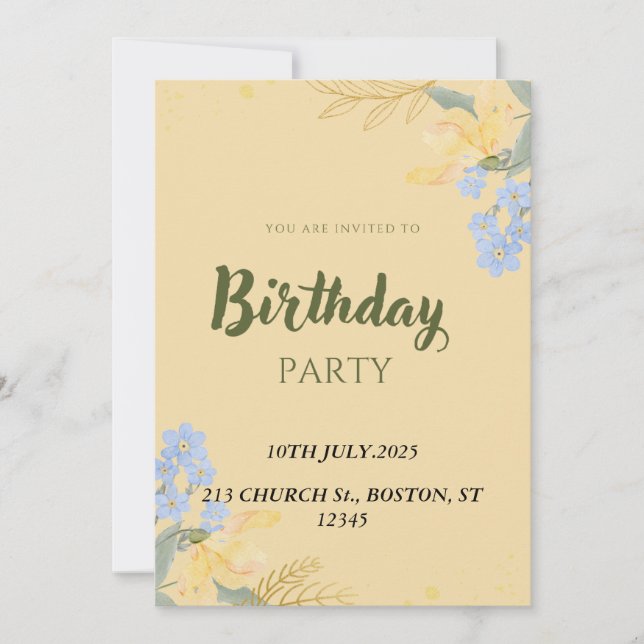 CONVITE FELIZ FESTA DE ANIVERSÁRIO (Frente)