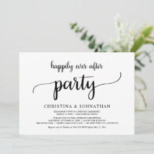 Convite Feliz Festa Depois, Casamento Russo Elopement