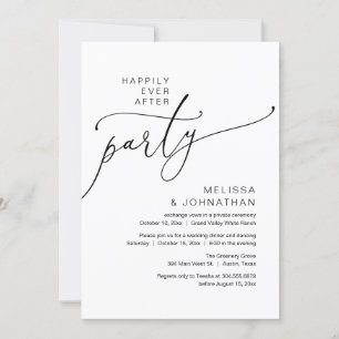 Convite Feliz Festa Depois, Elopement Janta Dançar