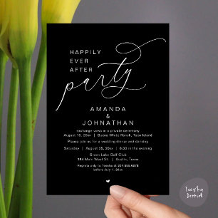 Convite Feliz Festa Depois, Janto Romântico de Casamento