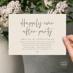 Convite Feliz Festa Depois, Janto Romântico de Casamento