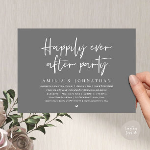 Convite Feliz Festa Depois, Janto Romântico de Casamento