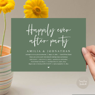 Convite Feliz Festa Depois, Janto Romântico de Casamento