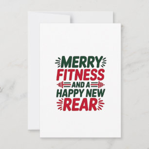 Convite Feliz Fitness e Feliz Ano Novo de Trás Fitness Nat