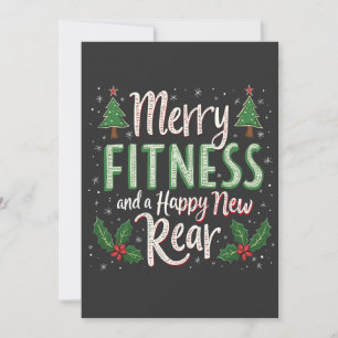 Convite Feliz Fitness e Feliz Ano Novo Treino de Musculaçã