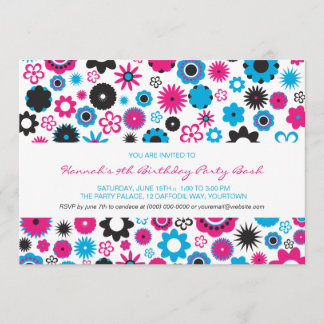 Convite Feliz Flower Party