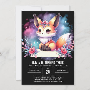 Convite Feliz Fox Birthday digital