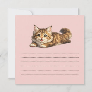 Convite Feliz gato Maine Coon Design de Vibrações Positiva